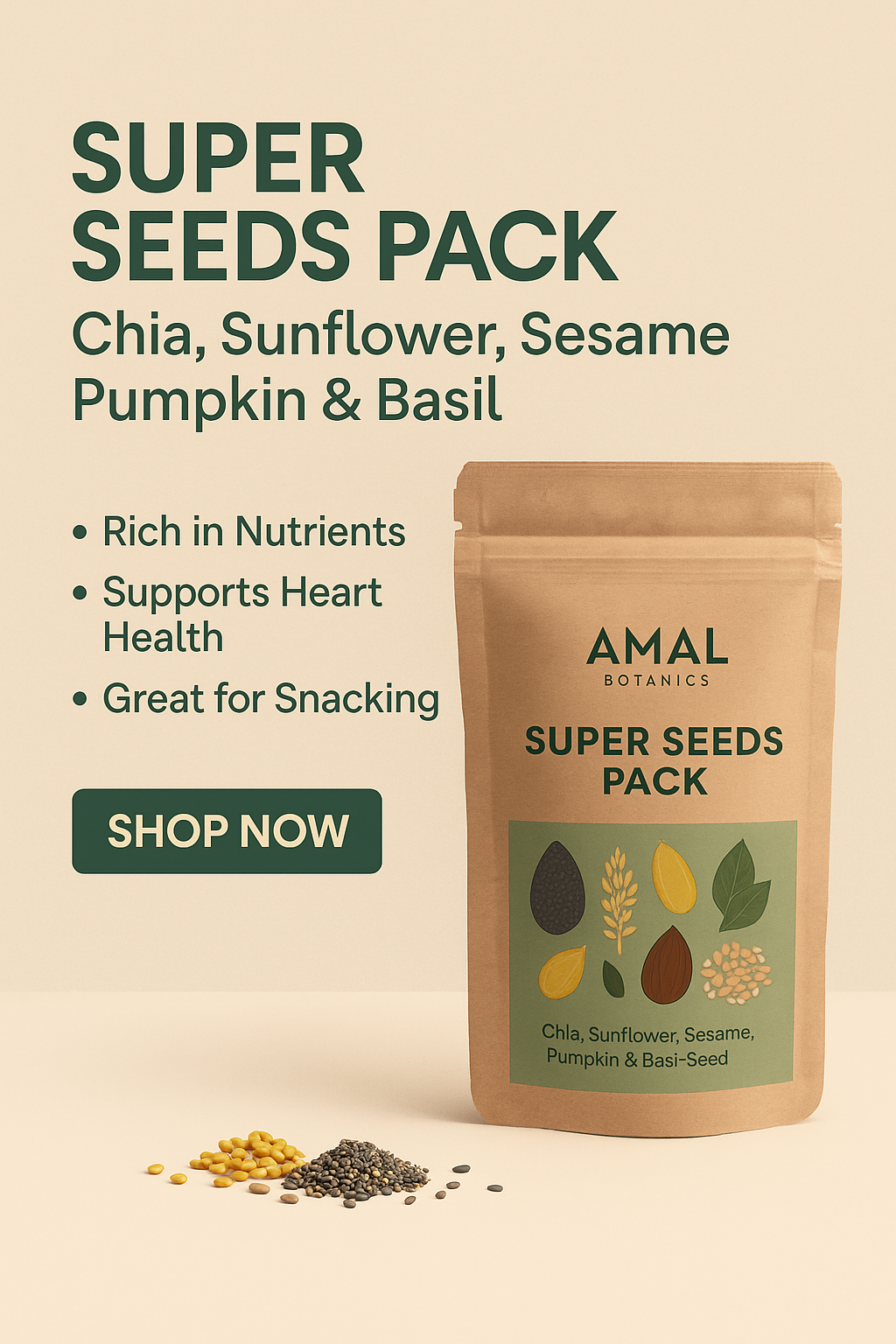 AMAL Botanics Super Seeds Pack: Power Up Your Nutrition