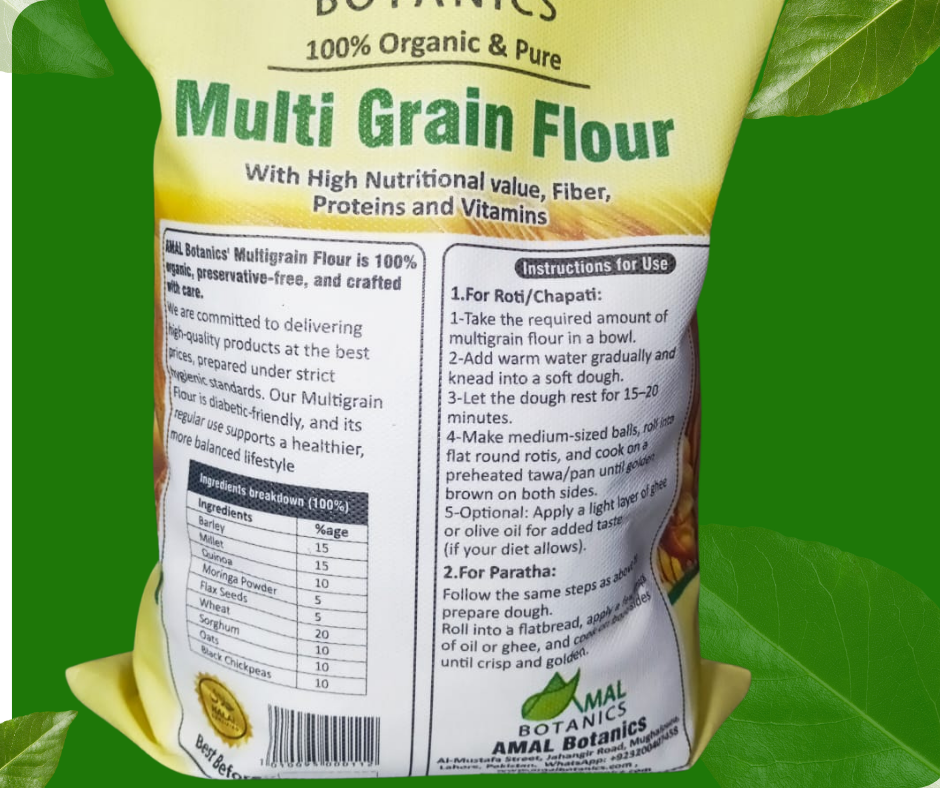 Multi Grain Flour | Organic Nutrient-Rich Blend – AMAL Botanics