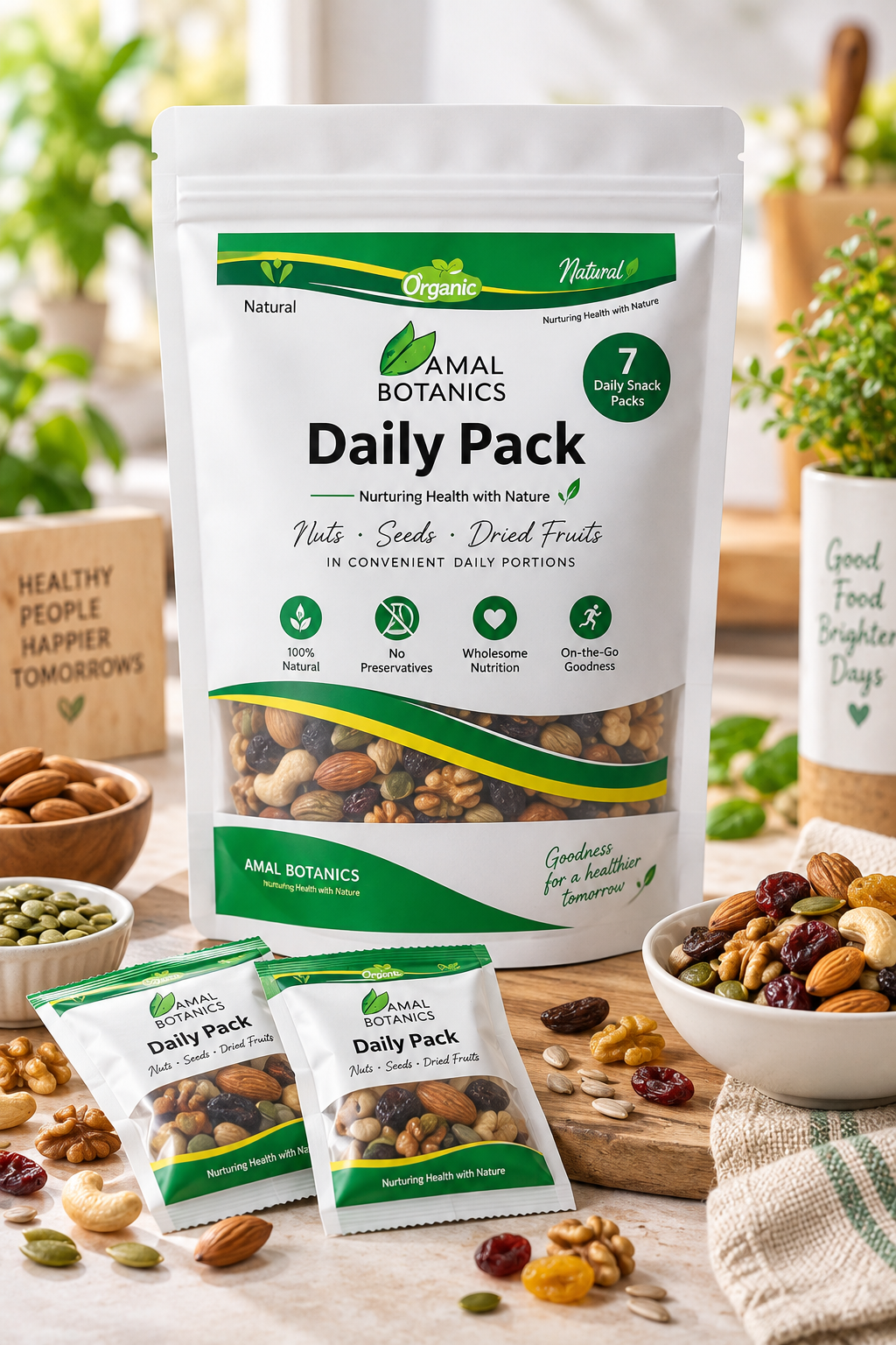 AMAL Daily Pack – Pre-Portioned Nuts, Seeds & Dried Fruit Snack Packs