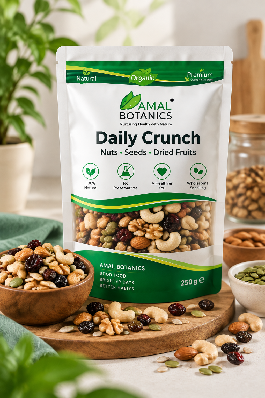 AMAL Daily Crunch – Nuts, Seeds & Dried Fruit Healthy Snack Mix