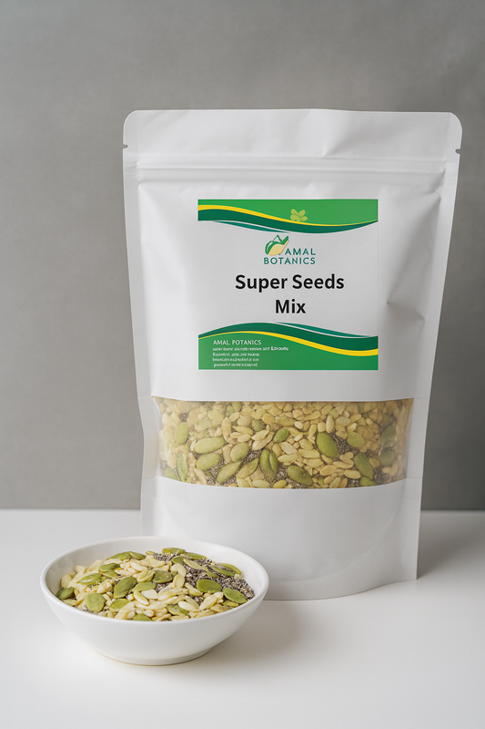 AMAL Botanics Super Seeds Pack: Chia, Sunflower, Sesame, Pumpkin & Basil Seed Blend